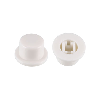 Harfington Uxcell 20Pcs Plastic 9.3x5.6mm Pushbutton Tactile Switch Caps Cover Keycaps White for 6x6x7.3mm Tact Switch