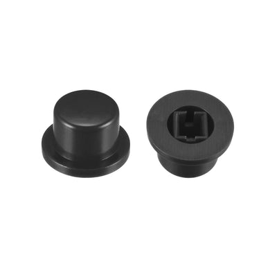 Harfington Uxcell 20Pcs Plastic 9.3x5.6mm Pushbutton Tactile Switch Caps Cover Keycaps Black for 6x6x7.3mm Tact Switch