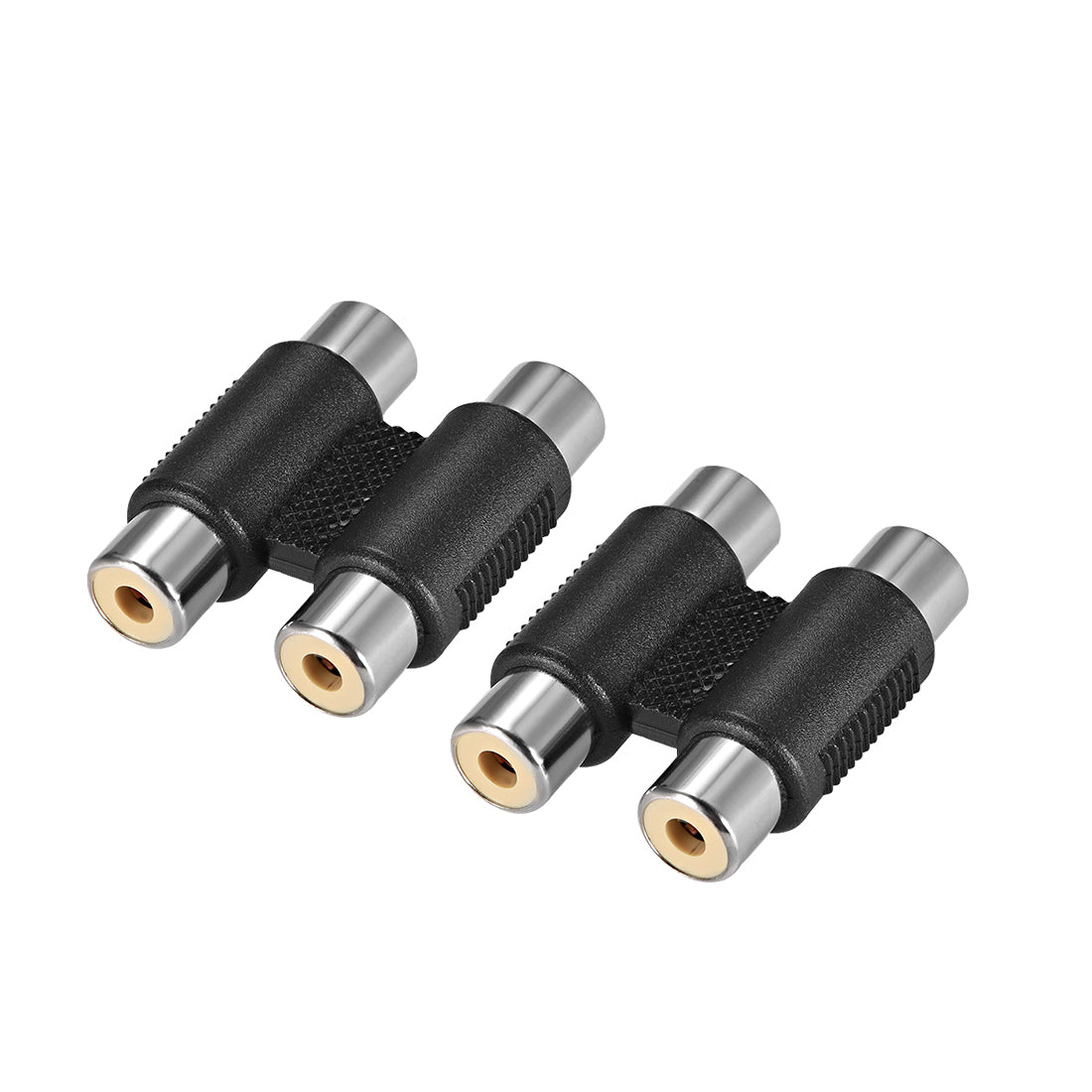 uxcell Uxcell RCA 2 Female to 2 Female Connector Stereo Audio Video Cable Adapter Couplers 2Pcs