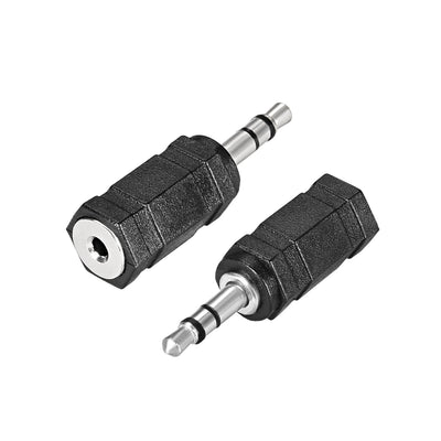 Harfington Uxcell 3.5mm Male to 2.5mm Female Connector Adapters 2Pcs for Stereo TV