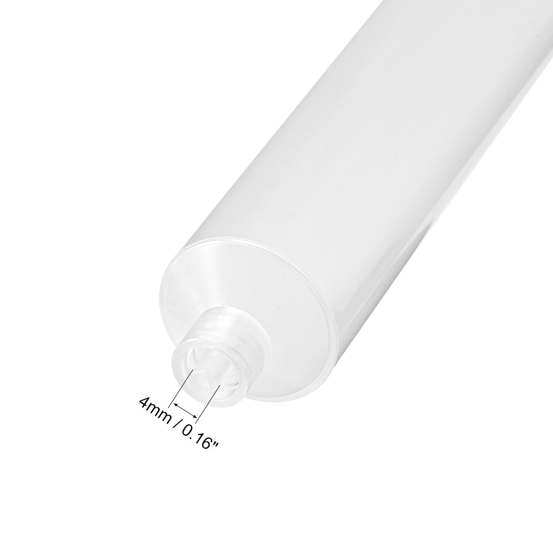 uxcell Uxcell 30CC/30ML Clear Adhesive Syringes Tube Sleeve with Piston for Industrial, 5 Pcs