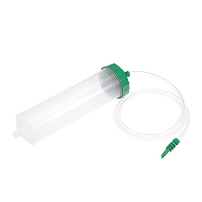 Harfington Uxcell Air Tubing Glue Dispenser Syringes 300cc Clear w Adapter for Industrial (Plastic Cover)