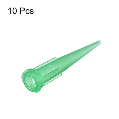 Harfington Uxcell Industrial Blunt Tip Tapered Dispensing Fill Needle 18ga X 1.26" Green 10pcs