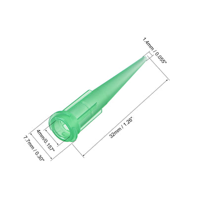 Harfington Uxcell Industrial Blunt Tip Tapered Dispensing Fill Needle 18ga X 1.26" Green 120pcs