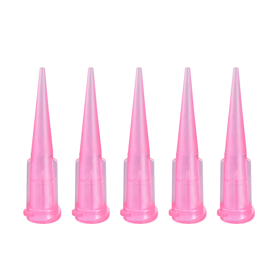 uxcell Uxcell Industrial Blunt Tip Tapered Dispensing Fill Needle 20ga X 1.26" Pink 5pcs