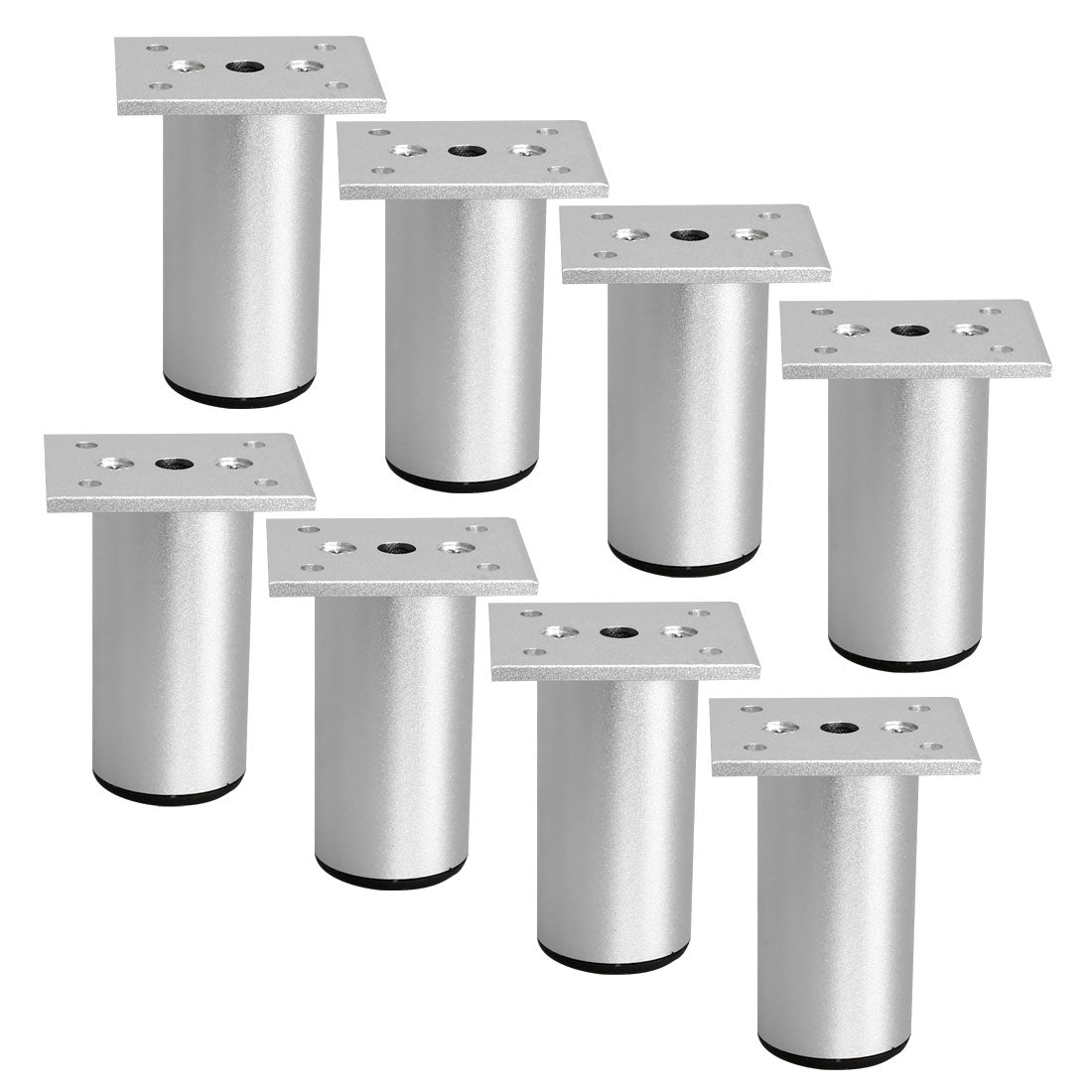 uxcell Uxcell Round Furniture Leg Aluminium Alloy Table Feet Replacement Height Adjuster 8pcs
