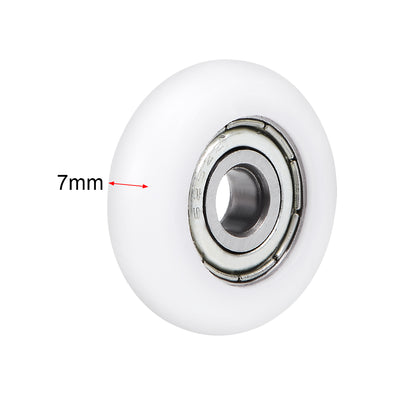 Harfington Uxcell 625ZZ Plastic Coated Ball Bearing 5x23x7mm for Door Windows Furniture Pulley 2pcs