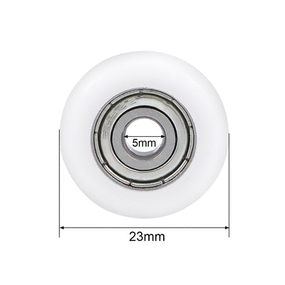 Harfington Uxcell 625ZZ Plastic Coated Ball Bearing 5x23x7mm for Door Windows Furniture Pulley