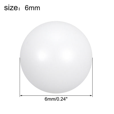 Harfington Uxcell PTFE Ball, 6mm Diameter, Ground Finish, Diaphragm Pneumatic Pump White, 5pcs
