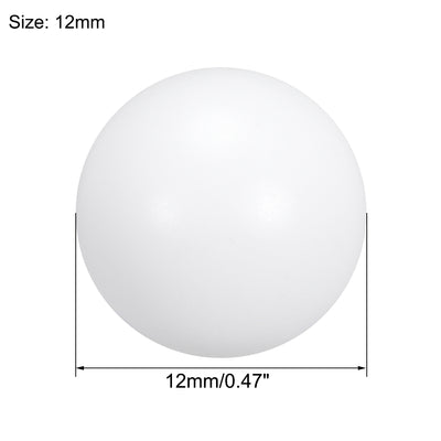 Harfington Uxcell PTFE Ball, 12mm Diameter, Ground Finish, Diaphragm Pneumatic Pump White, 5pcs