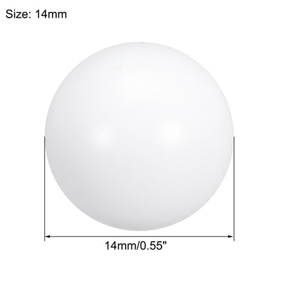 Harfington Uxcell PTFE Ball, 14mm Diameter, Ground Finish, Diaphragm Pneumatic Pump White, 5pcs