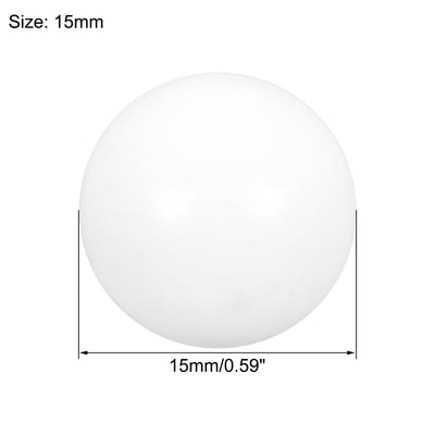 Harfington Uxcell PTFE Ball, 15mm Diameter, Ground Finish, Diaphragm Pneumatic Pump White, 5pcs