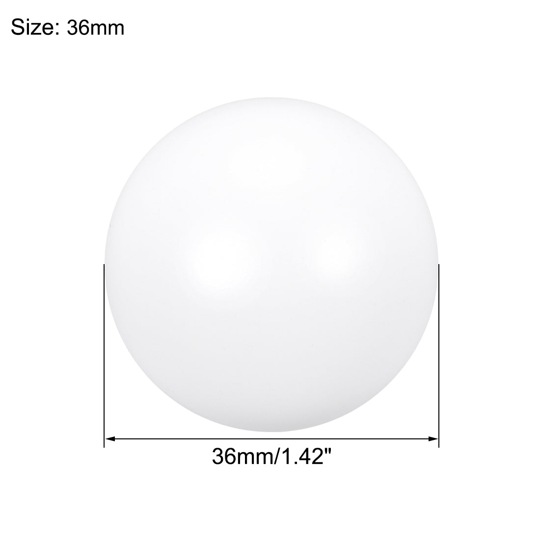 uxcell Uxcell PTFE Ball, 36mm Diameter, Ground Finish, Diaphragm Pneumatic Pump White