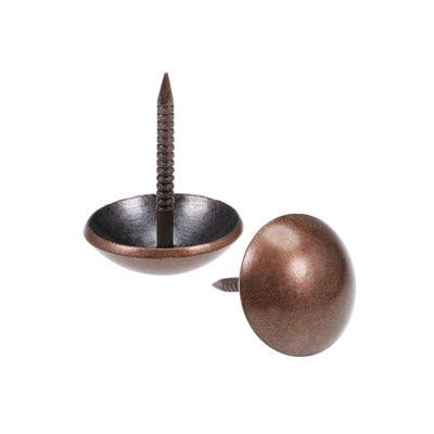 Harfington Uxcell Upholstery Nails Tacks 11mm Head Dia Antique Round Thumb Push Pins Copper Tone 20 Pcs