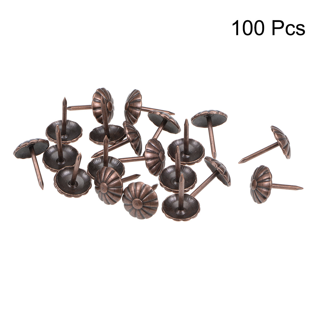 uxcell Uxcell Upholstery Nails Tacks 11mm Dia Round Head Antique Push Pins Copper Tone 100 Pcs
