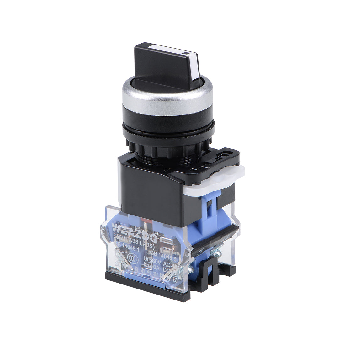 uxcell Uxcell Rotary Selector Switch 3 Positions 2NC Momentary AC 660V 10A 22mm Panel Mount
