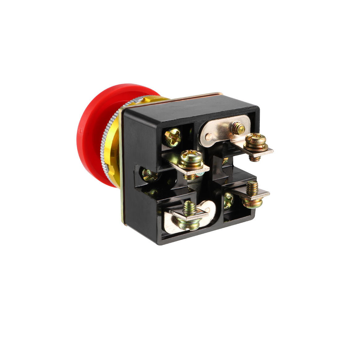 uxcell Uxcell Push Bottom Switch Red Momentary AC 380V 5A Mushroom Head Pushbutton Switches 30mm Panel Mount 2pcs
