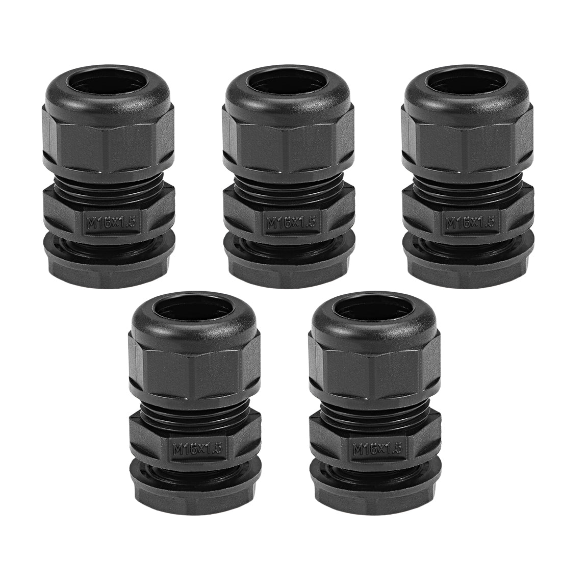 uxcell Uxcell Waterproof Cable Gland Corrugated Tube Joint AD13 Adjustable Locknut Pipe Clamp 5pcs