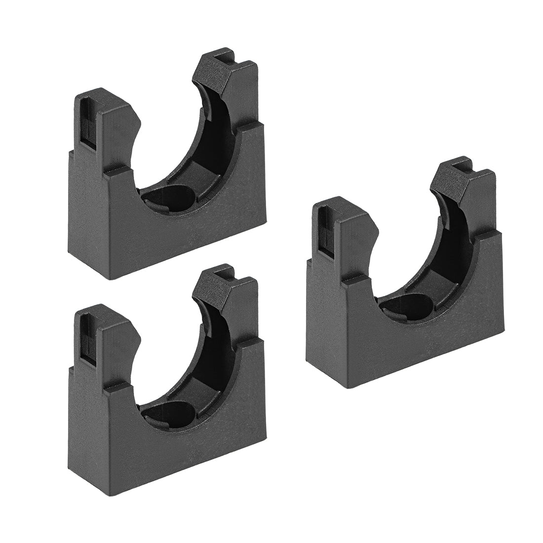 uxcell Uxcell Corrugated Tube Holder AD25 Plastic Mounting Bracket Pipe Clamp Clips 3Pcs