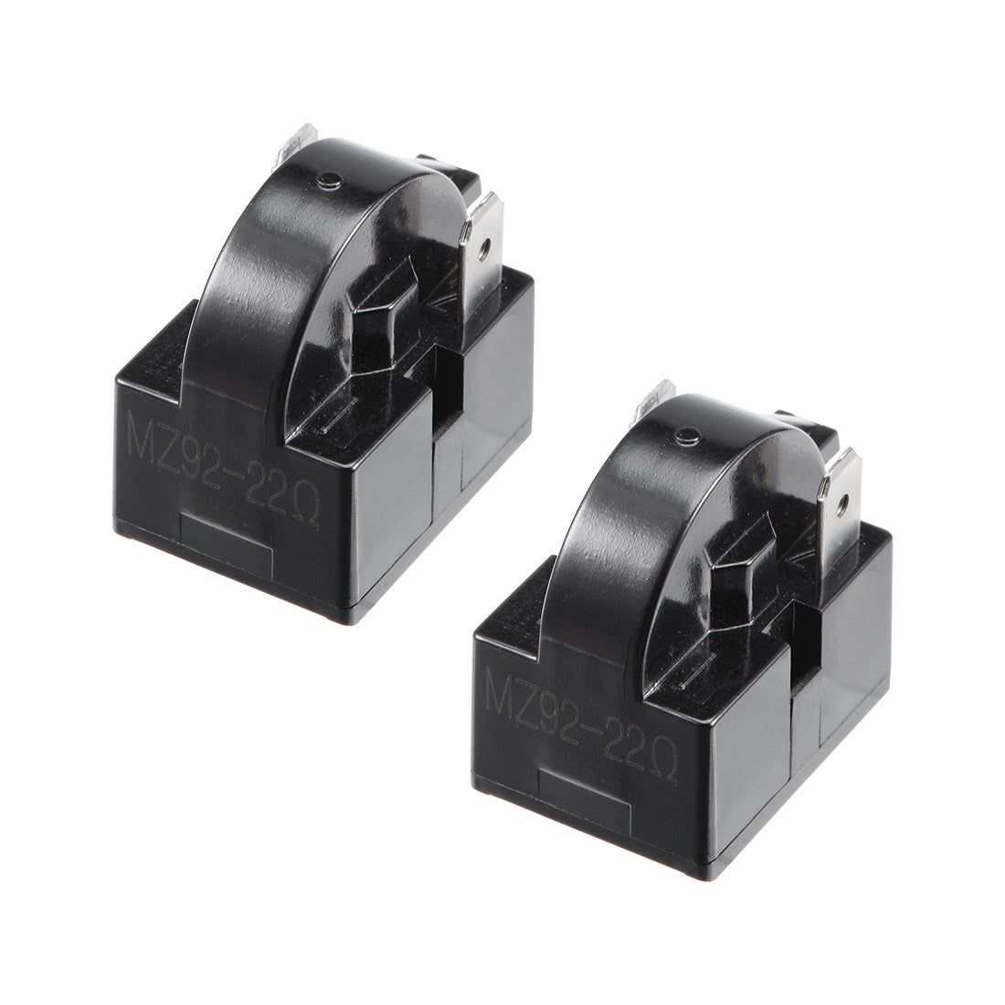 uxcell Uxcell 2 Pcs 22 Ohm 2 Pin Refrigerator PTC Starter Relay Replacement Part Black