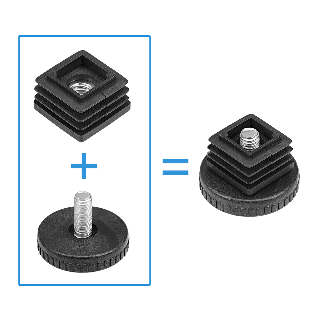 uxcell Uxcell Furniture Levelers Adjustable Leveling Glides 40mm Base Diameter M8 Thread for Home 8Pcs