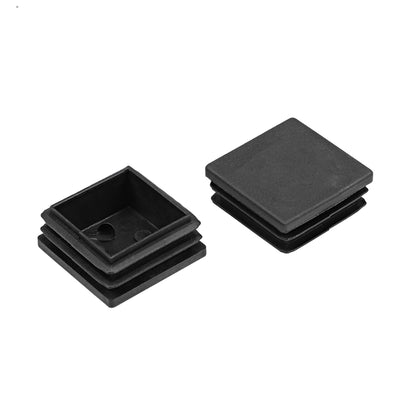 uxcell Uxcell Plastic Plug End Caps 38mm x 38mm Square Furniture Table Chair Legs 4Pcs
