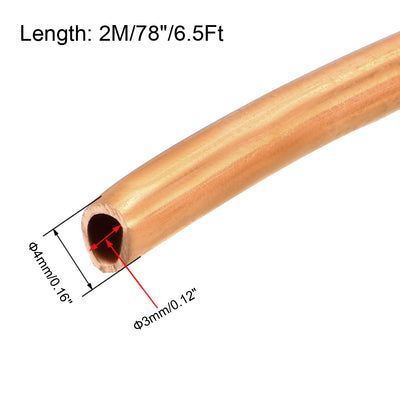 Harfington Uxcell Refrigeration Tubing 6.5Ft 2 Meter Copper Tubing Coil