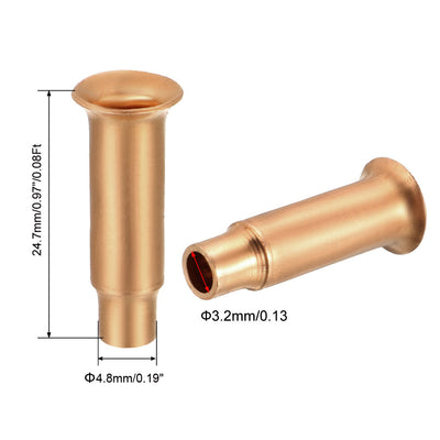 Harfington Uxcell Tube Flare Fitting Copper Tube 4.8mm OD 3.2mm ID for Refrigeration Tubing 15pcs