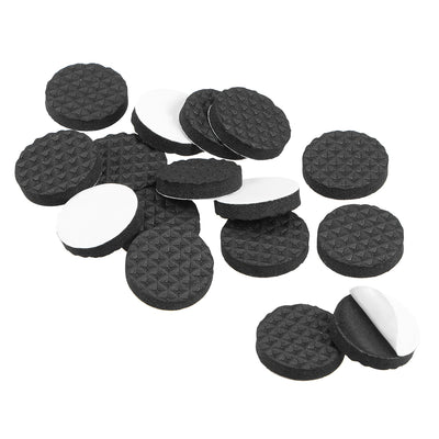 uxcell Uxcell Furniture Pads Adhesive EVA Pads 20mm Dia 4mm Thick Round Black 16Pcs