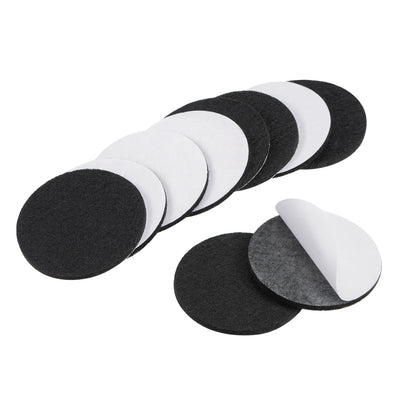 uxcell Uxcell Furniture Pads Adhesive Felt Pads 50mm Diameter 3mm Thick Round Black 10Pcs