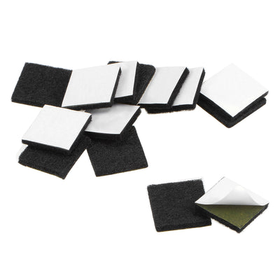 uxcell Uxcell Furniture Pads Adhesive Felt Pads 20mm x 20mm Square 3mm Thick Black 36Pcs