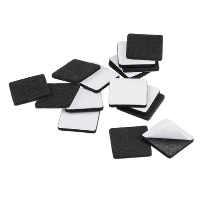 uxcell Uxcell Furniture Pads Adhesive Felt Pads 30mm x 30mm Square 3mm Thick Black 16Pcs