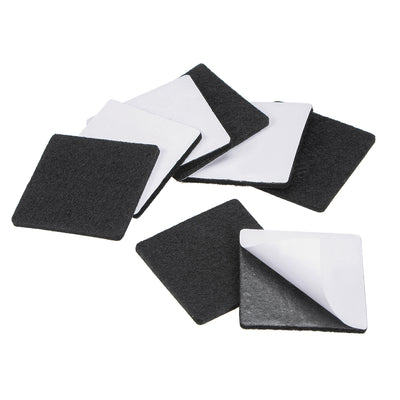 Harfington Uxcell Furniture Pads Adhesive Felt Pads 50mm x 50mm Square 3mm Thick Black 8Pcs