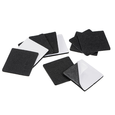 uxcell Uxcell Furniture Pads Adhesive Felt Pads 50mm x 50mm Square 3mm Thick Black 10Pcs