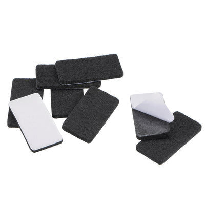 Harfington Uxcell Furniture Pads 40mm x 20mm Adhesive Felt Pads 3mm Thick Black 8Pcs