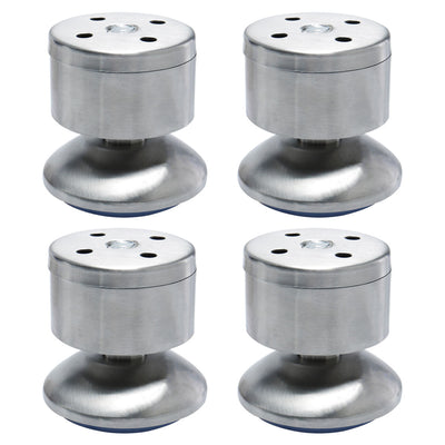 Harfington Uxcell Furniture Leg Stainless Steel Table Height Replacement Adjustable Feet 4pcs