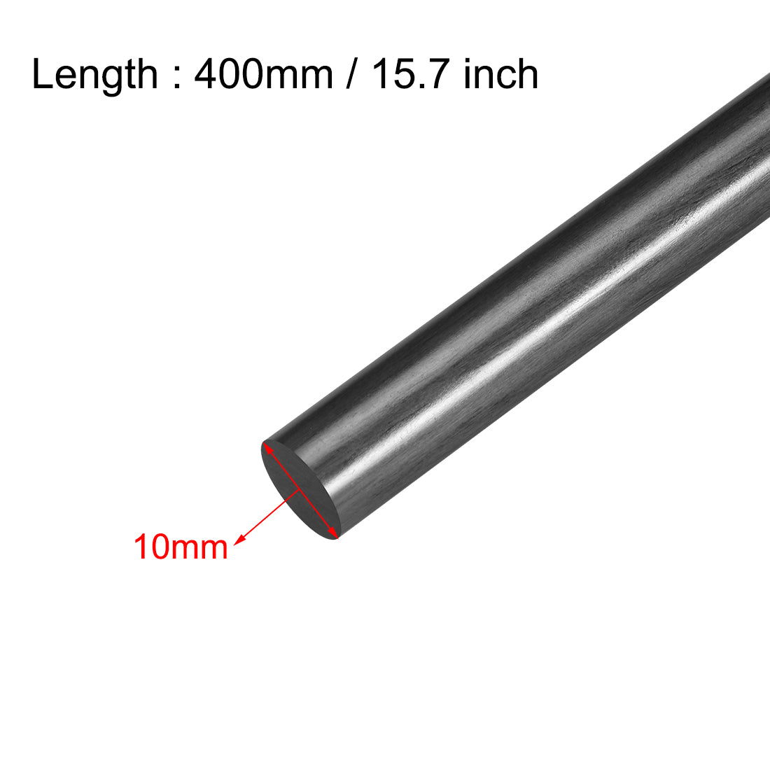 Uxcell Uxcell 2pcs 8mm Carbon Fiber Rod For RC Airplane Matte Pole US, 400mm 15.7 inch