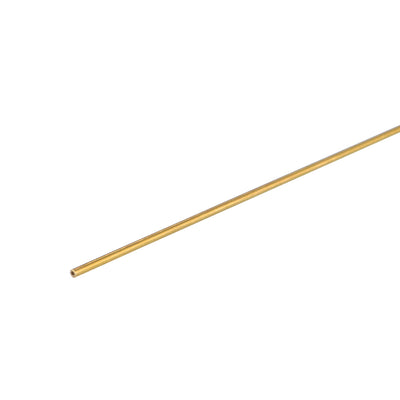 uxcell Uxcell 0.2mm x 0.5mm x 500mm Brass Pipe Tube Round Bar Rod