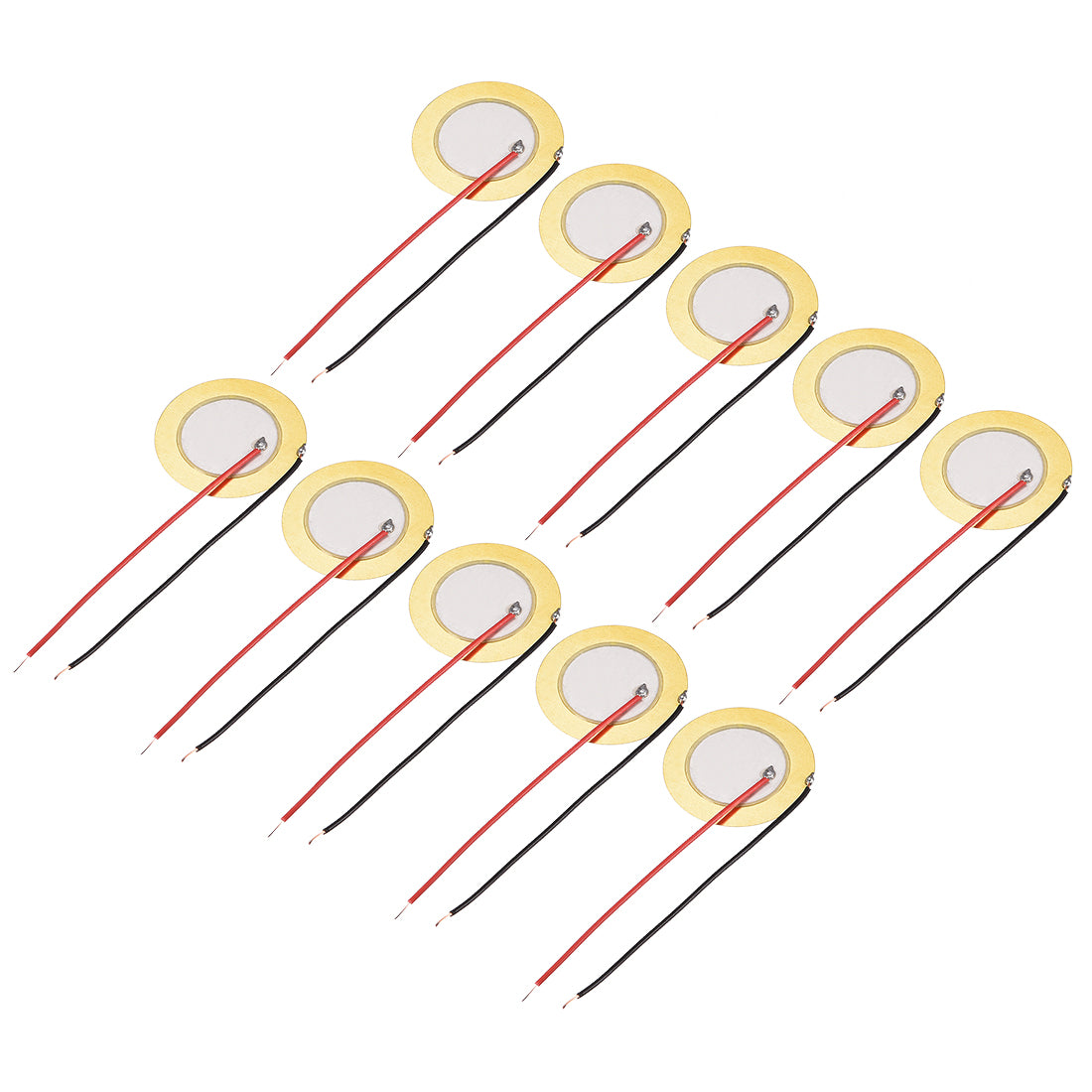uxcell Uxcell 10Pcs Piezo Discs 27mm Acoustic Pickup Transducer Microphone Trigger Buzzer Drum Guitar