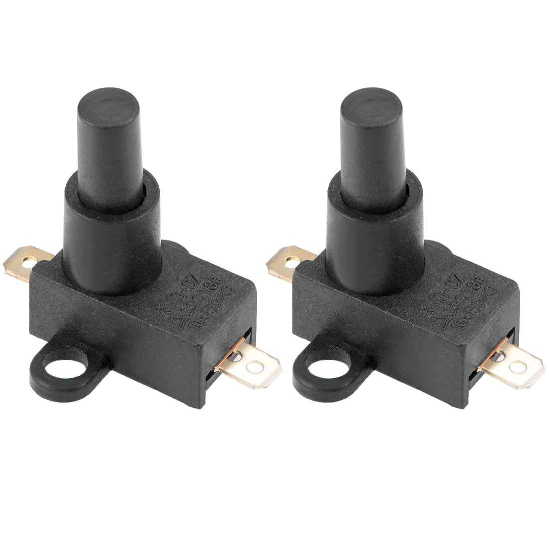 uxcell Uxcell Anti Tilt Switch AC 250V 16A 16mm Push Button for Patio Garden Heaters Electric Fan 2pcs