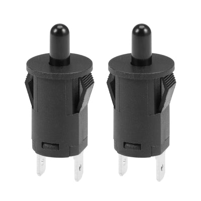 uxcell Uxcell Refrigerator Door Light Switch 10mm Momentary Fridge Switch Normally Closed PB35 AC 250V 3A Black 2pcs