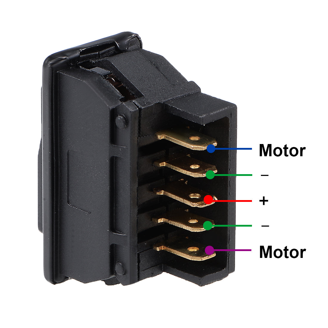 uxcell Uxcell Universal 5 Pin Car Window Switch Car Control Master Rocker Switch W Switch Wiring Harness  Momentary DC 12V