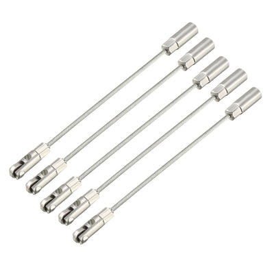 Harfington Uxcell 5PCS 117mm Fish Tape Leader Wire Cable Puller with Roller for 4mm Wire Puller