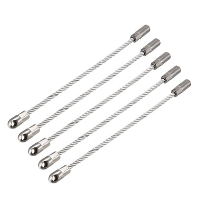 Harfington Uxcell 5PCS 185mm Flexible Fish Tape Leader Wire Cable Puller for 6.5mm Wire Puller