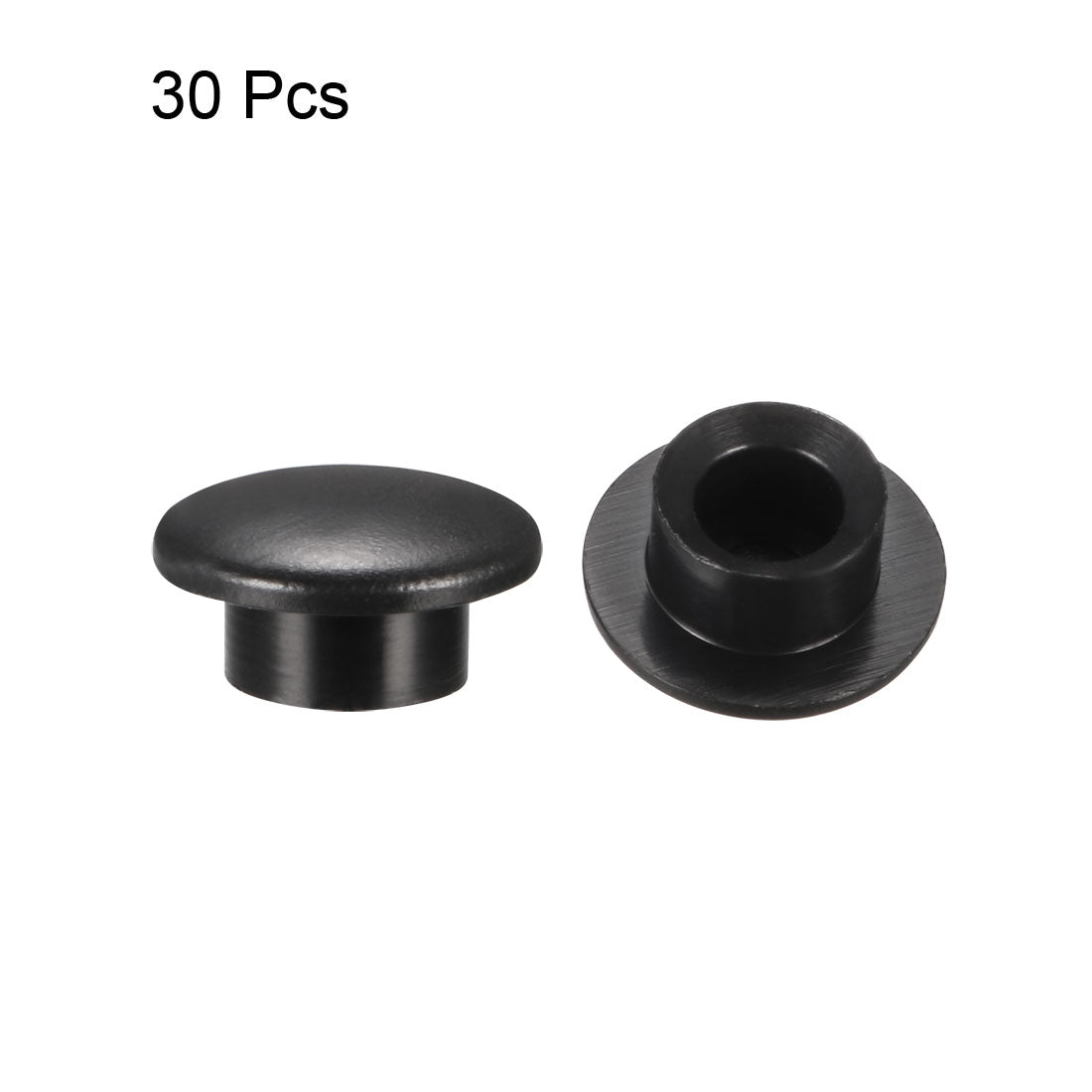 uxcell Uxcell 30Pcs 3.2mm Hole Dia Plastic Push Button Tactile Switch Caps Cover Keycaps Protector Black for 6x6 Micro Switch