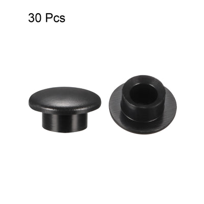 Harfington Uxcell 30Pcs 3.2mm Hole Dia Plastic Push Button Tactile Switch Caps Cover Keycaps Protector Black for 6x6 Micro Switch