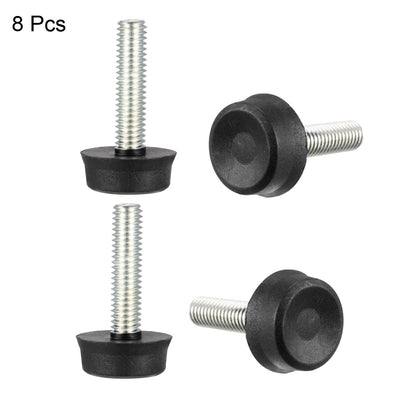 Harfington Uxcell Furniture Levelers, 7mm to 21mm Adjustable Height M6 x 25mm Threaded, 8Pcs