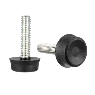 uxcell Uxcell Furniture Levelers, 7mm to 21mm Adjustable Height M6 x 25mm Threaded, 24Pcs