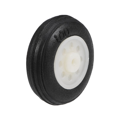 Harfington Uxcell Tire and Wheel Sets for RC Car Airplane,PU Sponge Tire with Plastic Hub,1"