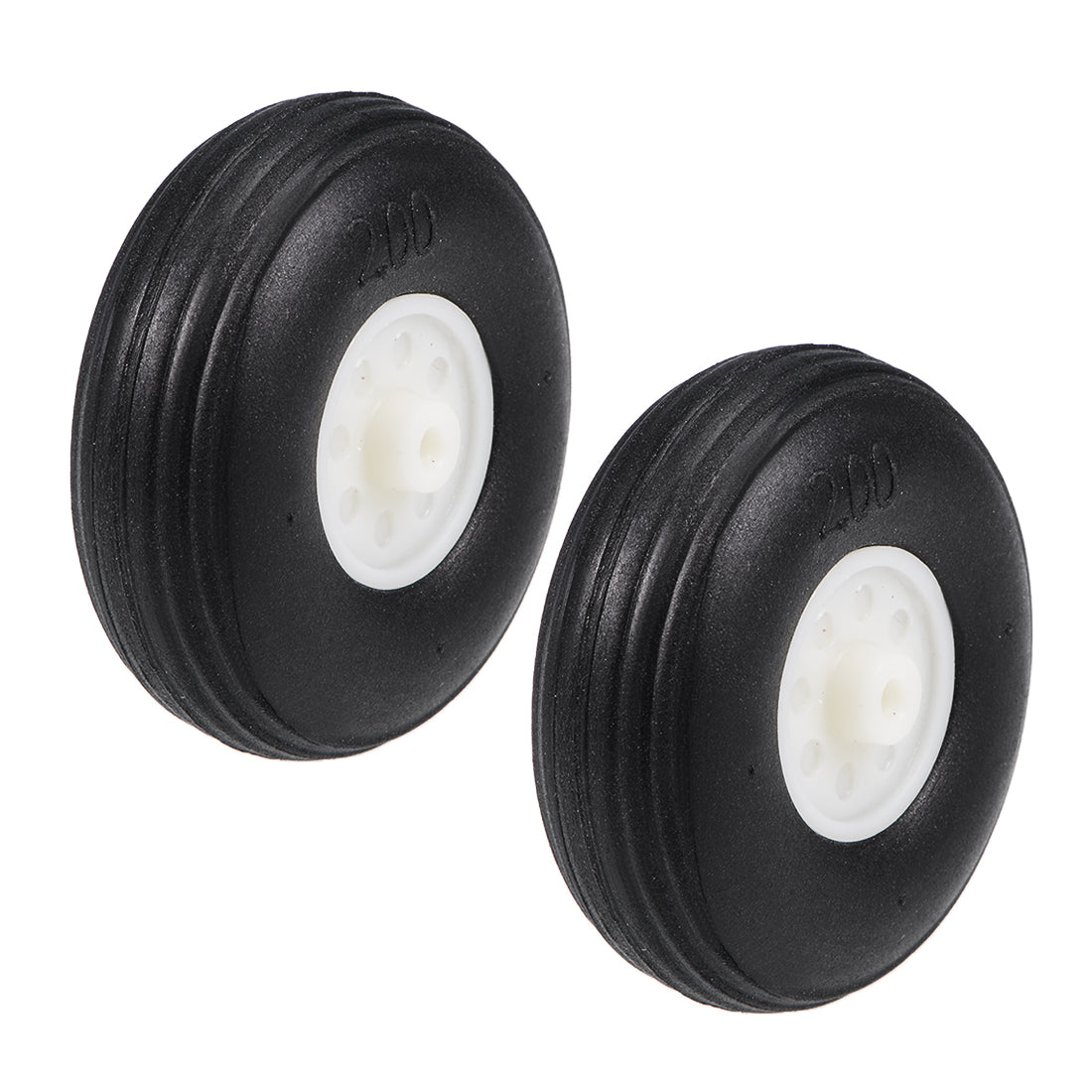 uxcell Uxcell Tire and Wheel Sets for RC Car Airplane,PU Sponge Tire with Plastic Hub,2" 2pcs